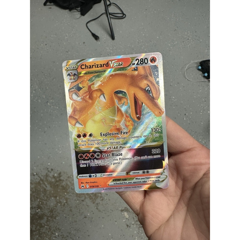 Charizard VSTAR MISCUT ERROR Misalignment Pokemon Holo Card 019/159 NM - Picture 7 of 9
